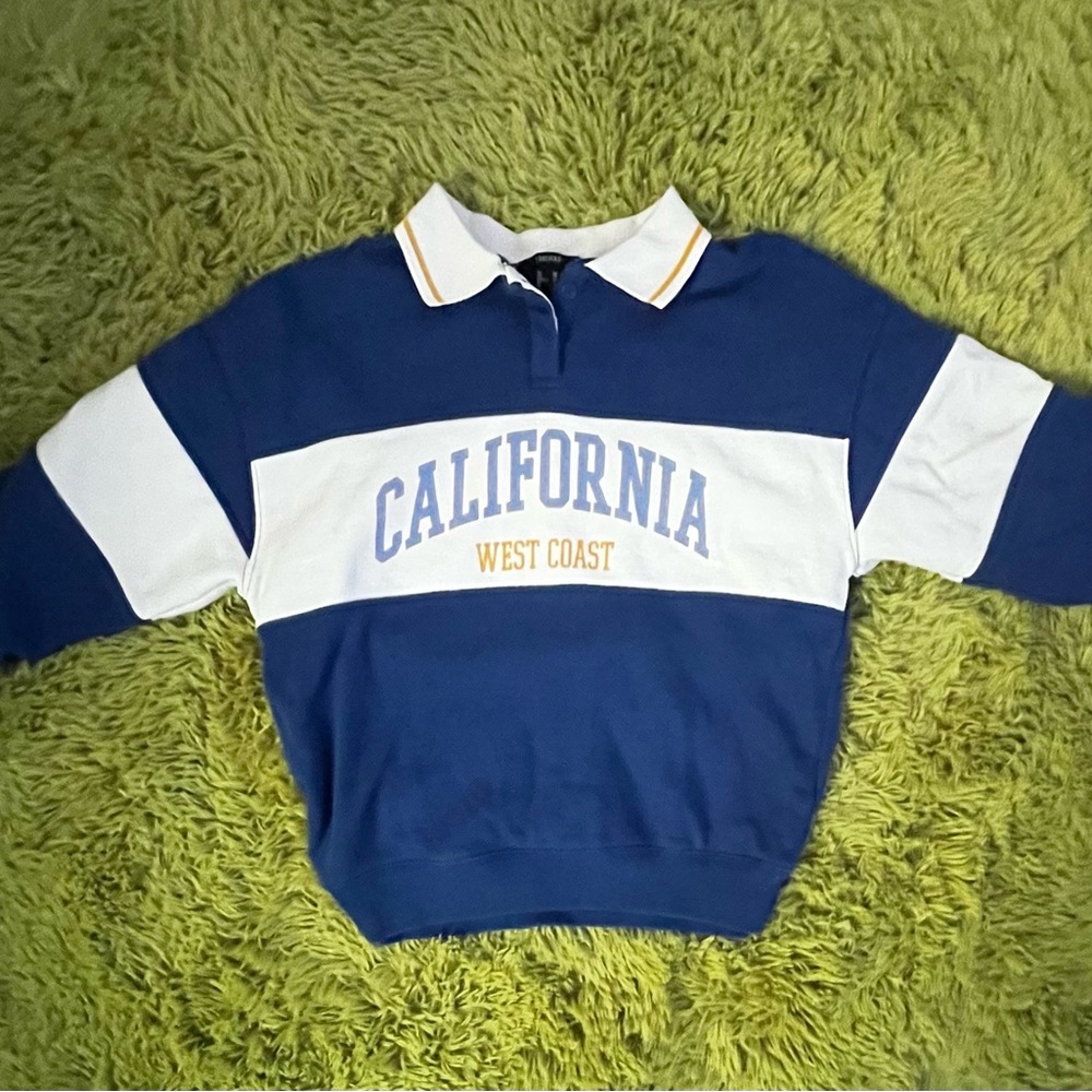 Blue and White California West Coast Sweatshirt - Picture 2 of 2